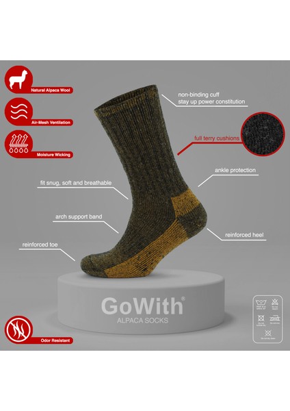 Alpaka Yünlü Tam Havlulu Kalın Termal Çorap 6005-6006 fiyatları