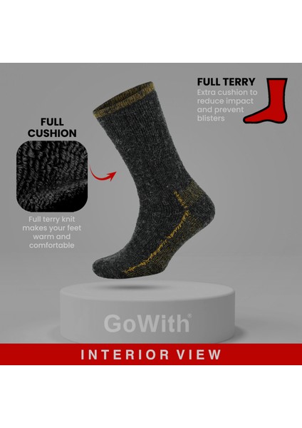 Alpaka Yünlü Tam Havlulu Kalın Termal Çorap 6005-6006 modelleri