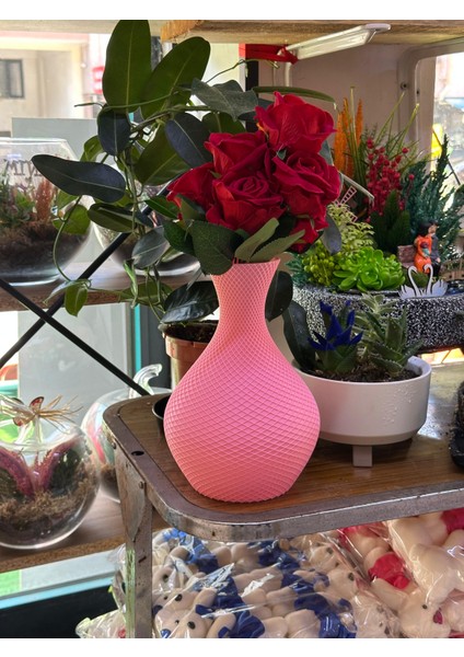 Pembe Dekoratif Vazo – Pla 3D Üretim fiyatları