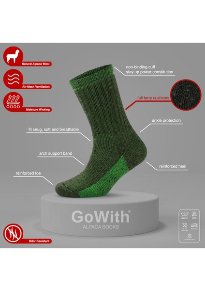 Alpaka Yünlü Tam Havlulu Kalın Termal Çorap 6005-6006 fiyatları