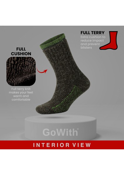 Alpaka Yünlü Tam Havlulu Kalın Termal Çorap 6005-6006 modelleri