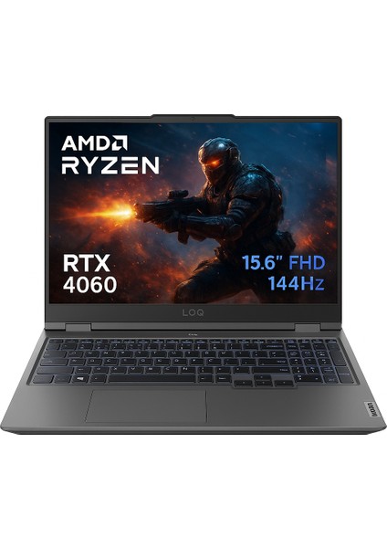 Loq 15ARP9 83JC00FKTR CD97 Amd Ryzen 7-7435HS 8-Gbddr5 256 GB RTX4060 8gb 105W 144Hz Windows 11 Home Fhd Gaming Laptop