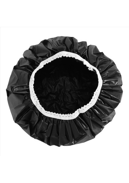 1pcs Hanehalkı Su Geçirmez Duş Kapağı, Yüzme Kapağı, Otel Elastik Duş Kapağı Saç Seti (Siyah) (Yurt Dışından)