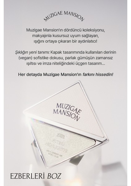 Yumuşak Dokulu, Doğal Görünüm Sunan Aydınlatıcı MUZIGAE MANSION Fitting Highlighter (Gorgeous)