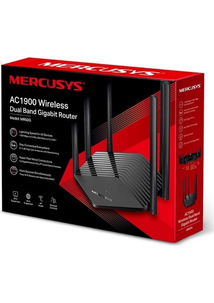 Tp-Lınk Mercusys MR50G AC1900 2.4/5ghz 1900MHZ Dual Band Kablosuz Wıfı Router