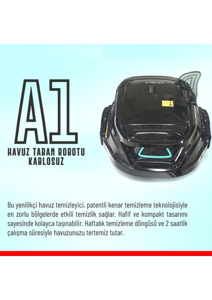 Wybot A1 Kablosuz Havuz Taban Temizlik Robotu