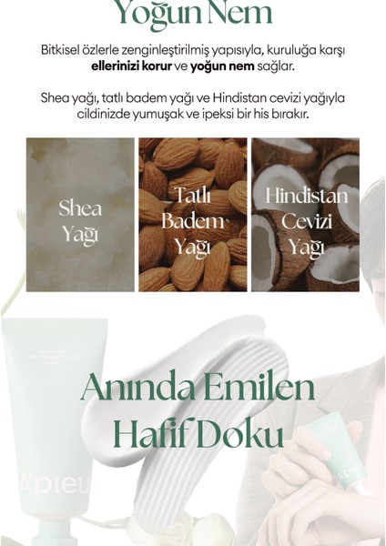 Shea Yağı İçeren Nemlendirici El Kremi A'PIEU Juicy Pang Perfume Hand Cream (Basil)