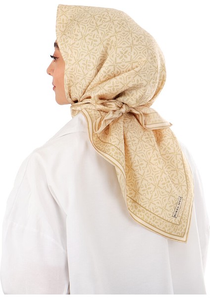 Bej Rüya Desen Twill Ipek Eşarp fiyatları