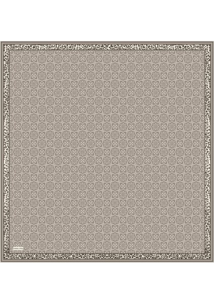 Koyu Taş Rüya Desen Twill Ipek Eşarp modelleri