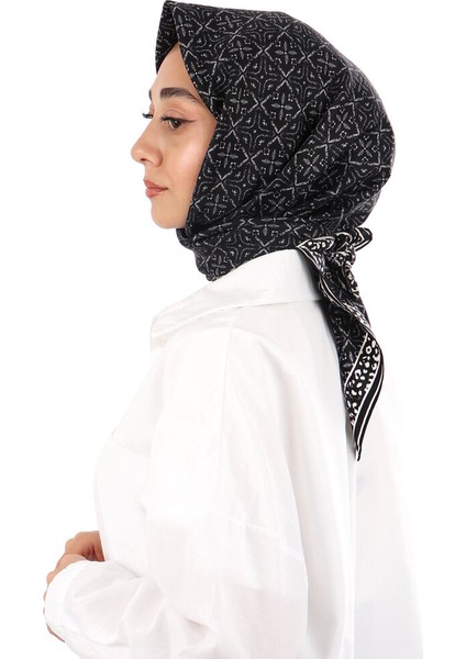 Siyah Rüya Desen Twill Ipek Eşarp fiyatları