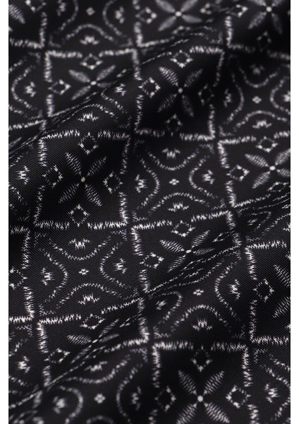 Siyah Rüya Desen Twill Ipek Eşarp fırsatları