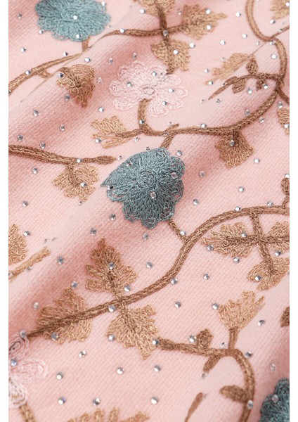 Pudra Taşlı Nakışlı Kışlık Şal fırsatları