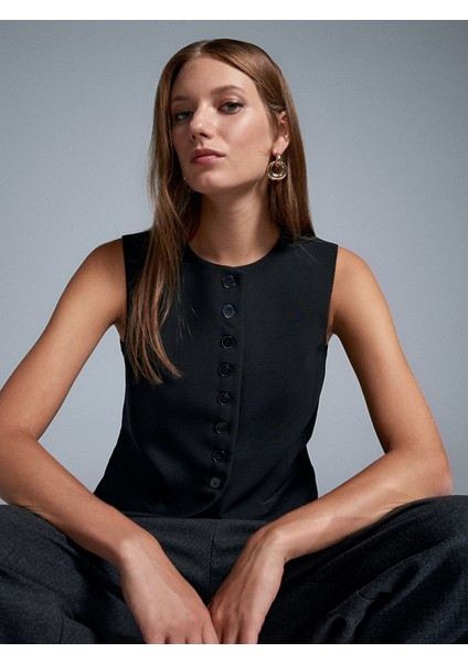 60600 Pensli Yelek-Siyah