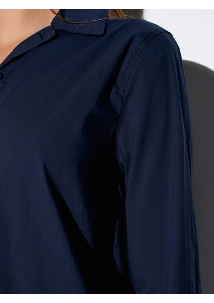 50523 Sırt Dekolteli Gömlek-Lacivert fırsatları