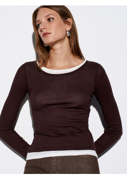 32053 Çift Katmanlı %100 Pamuk Top-Kahve