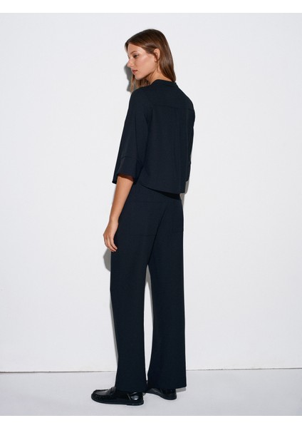 72195 Beli Lastikli Salaş Pantolon-Siyah fiyatları