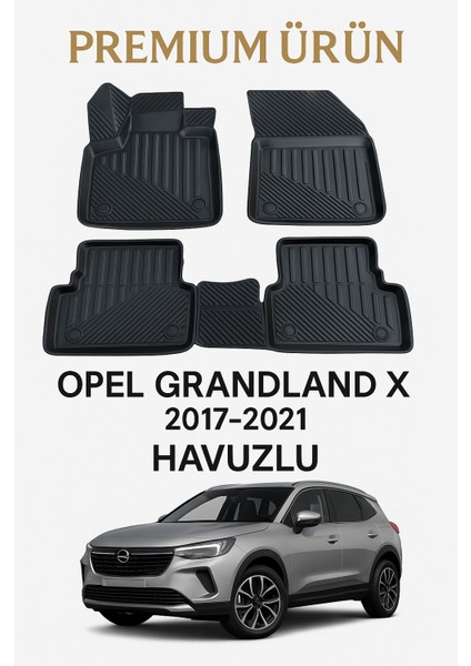 Opel Grandland x 2017-2021 Uyumlu 3D Oto Paspas Premium