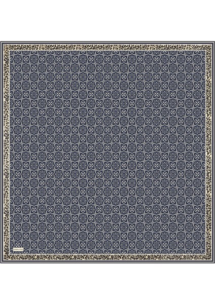 Lacivert Rüya Desen Twill Ipek Eşarp modelleri