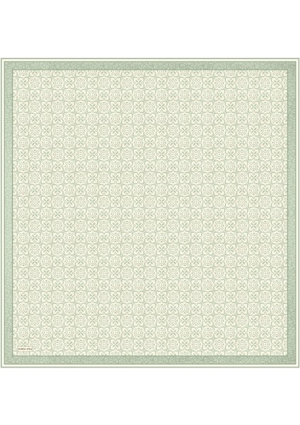 Su Yeşil Rüya Desen Twill Ipek Eşarp modelleri