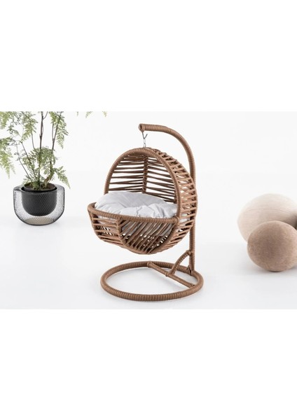 Pet Lüxperi Kedi Salıncağı & Kedi Yatağı & Kafesi 38X45X65 cm Kahve