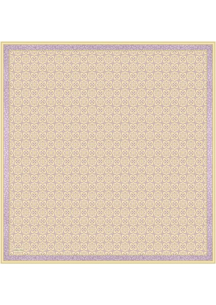 Sarı Rüya Desen Twill Ipek Eşarp modelleri