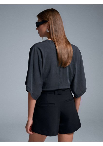 32207 Geniş Kollu T-Shirt-K.antrasit fiyatları