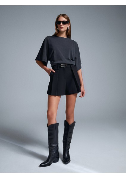 32207 Geniş Kollu T-Shirt-K.antrasit indirimleri