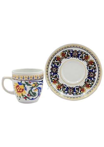 Geleneksel Motifli 2 Kişilik Kahve Fincan Takımı