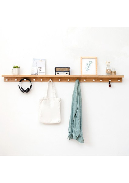 Santkuee Ahşap Duvar Rafı Duvara Montaj Organizatör Mutfak Yatak Odası Ev Dekor Çocuk Odası Dıy Duvar Dekorasyon Tutucu (4 Kanca) (Yurt Dışından) modelleri
