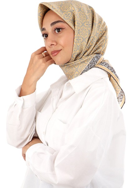 Gold Rüya Desen Twill Ipek Eşarp