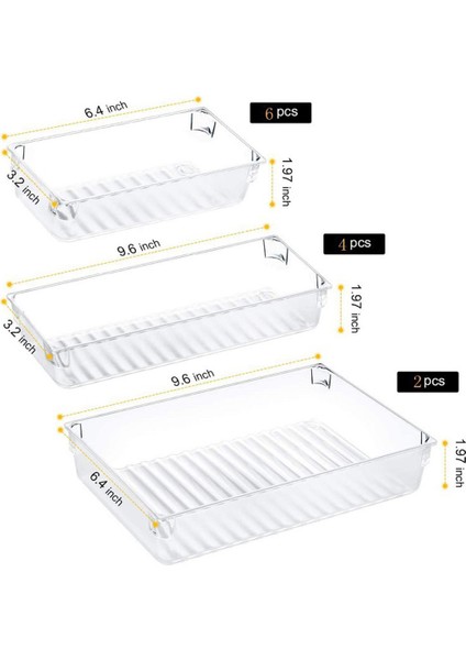 Santkuee Kozmetik Tuvalet Masası Yatak Odası Banyo Mutfak Ofis Için 12 Adet Çekmece Saklama Kutusu (Yurt Dışından) fiyatları