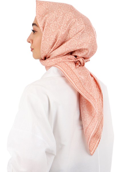 Somon Rüya Desen Twill Ipek Eşarp