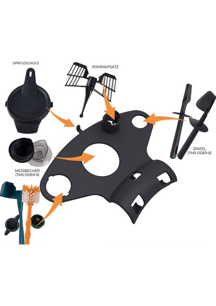 Tm5 ve Tm6 Aksesuarları Için Tutucu, 5 Aksesuara Kadar Alan, Pişirme Aleti Depolama Rafı (Yurt Dışından) fırsatları