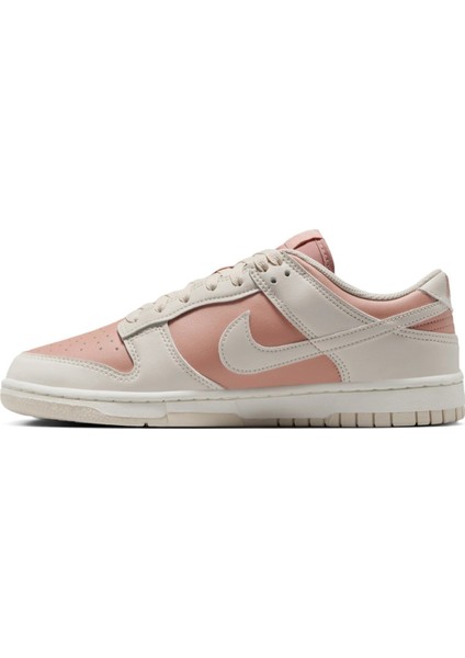 Dunk Low Leather Unisex Sneaker Hakiki Deri Krem Pembe Spor Ayakkabı fiyatları