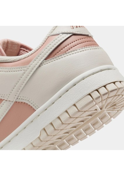 Dunk Low Leather Unisex Sneaker Hakiki Deri Krem Pembe Spor Ayakkabı fırsatları