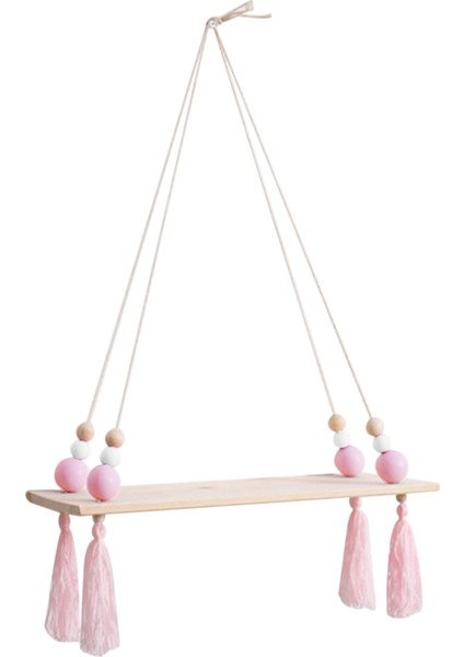 Santkuee Iskandinav Asılı Salıncak Halat Yüzer Raflar Duvara Monte Raf Boncuklu Salıncak Raf Resim Çıkıntı Ev Dekor B (Yurt Dışından)