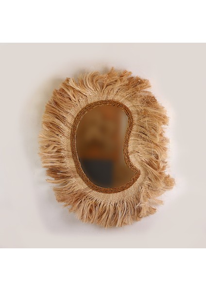 Mylamp Sahara Doğal Abaka El Yapımı Duvar Aynası 105X90 cm