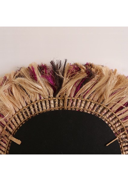 Mylamp Sahara Doğal Abaka El Yapımı Renkli Duvar Aynası 105X90 cm fırsatları