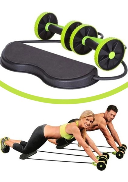 Revoflex Multiflex Tekerlekli Lastikli Egzersiz Aleti Mekik Sehpası Egzersiz Tekerleği Spor Aleti