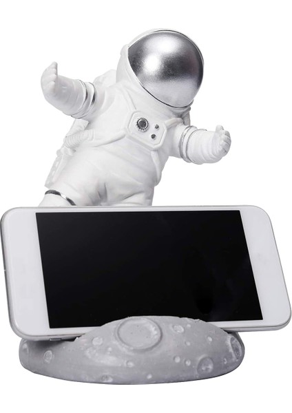 Santkuee Astronot Telefon Tutucu, Reçine Telefon Standı Çocuklar Için Çok Fonksiyonlu Masaüstü Heykelcik Astronot Heykelleri(B) (Yurt Dışından) modelleri