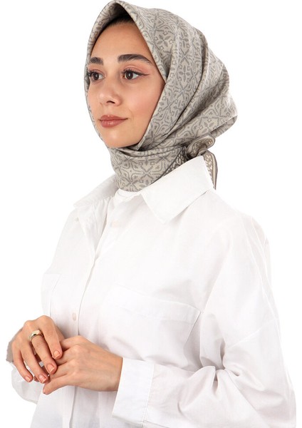 Taş Rüya Desen Twill Ipek Eşarp