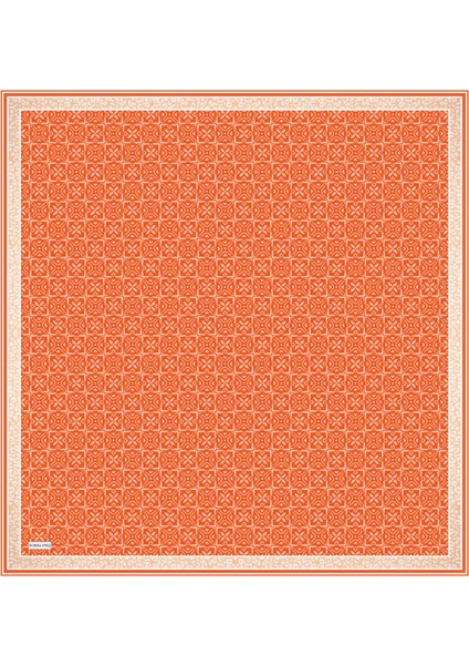 Kiremit Rüya Desen Twill Ipek Eşarp modelleri