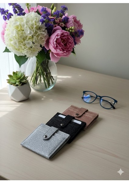 Kadın Silver Kağıt Para Bölmeli Simli Cüzdan & Kartlık indirimleri