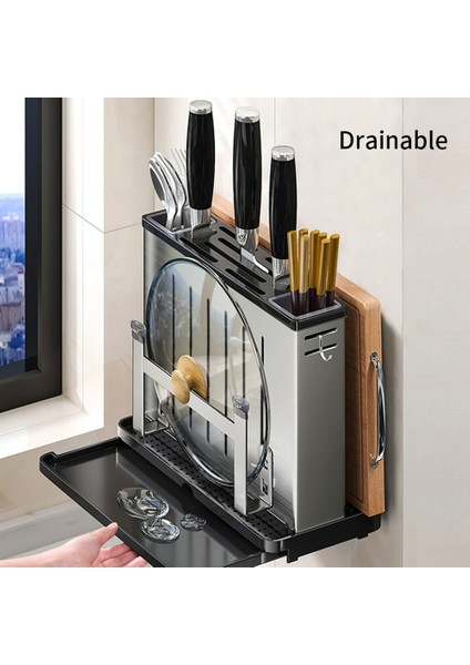 Santkuee Bıçak Standı Tutucu Bıçak Standı Tutucu Mutfak Için Paslanmaz Çelik Standı Blok High End Mutfak Aksesuarları (D Gümüş) (Yurt Dışından) fiyatları