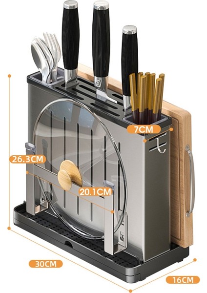 Santkuee Bıçak Standı Tutucu Bıçak Standı Tutucu Mutfak Için Paslanmaz Çelik Standı Blok High End Mutfak Aksesuarları (D Gümüş) (Yurt Dışından) modelleri