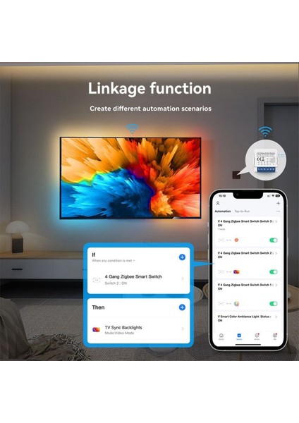 Tuya Zigbee Zero Fire Akıllı Anahtar Modülü Iki Yönlü Kontrol Desteği Ses Kontrolü Dıy Ev Otomasyonu 2 Çeteli (Yurt Dışından) fırsatları