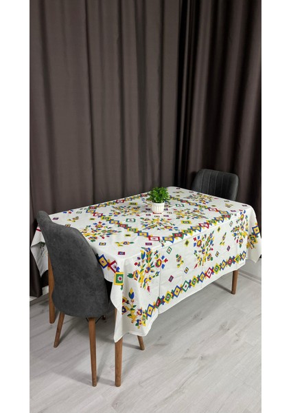 Kolay Temizlenebilir Çiçek Desenli Pamuklu Masa Örtüsü 170X170 cm – Çeyizlik, Sofra ve Dekoratif modelleri