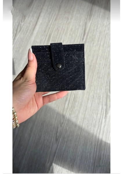 Kadın Silver Kağıt Para Bölmeli Simli Cüzdan & Kartlık