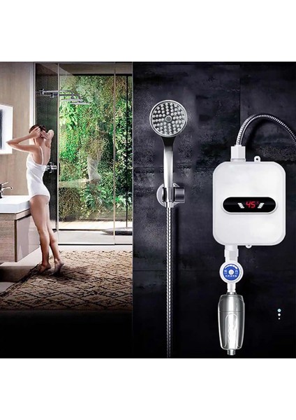 Anında Su Isıtıcı Duş Banyo Musluk Fişi Sıcak Su Isıtıcı 3500 W Dijital Ekran Kır Evi Için Ingıltere Tak (Yurt Dışından) modelleri