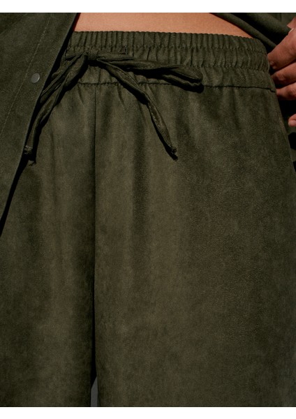 72164 Beli Lastikli Süet Pantolon-Çağla fırsatları